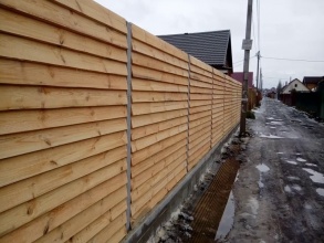 Деревянный забор елочка 150 метров фото в Молодёжном